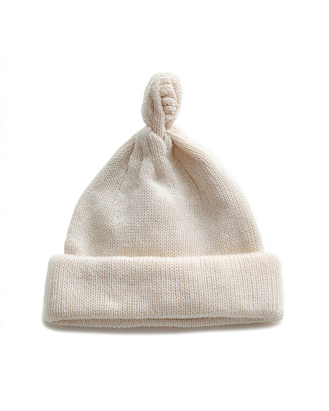 White baby sleeping hat